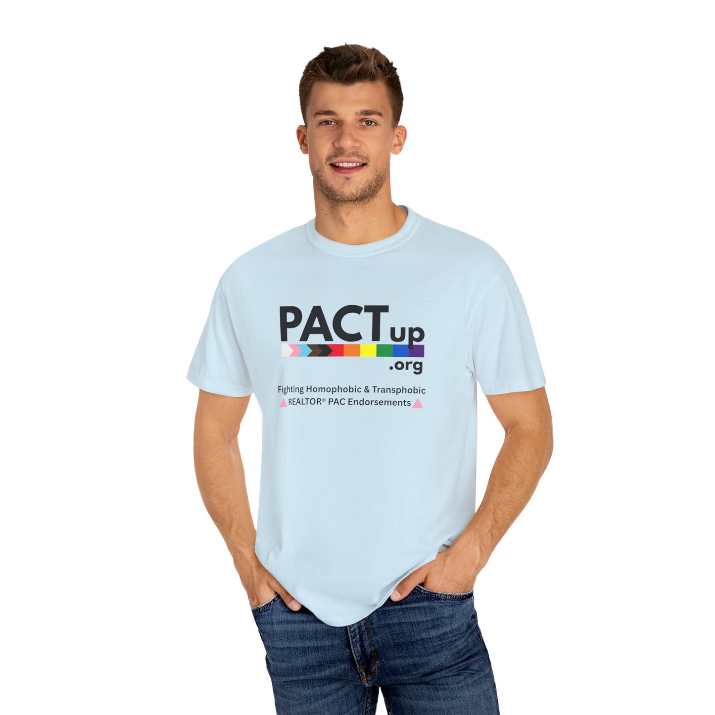PACT UP - Pride T-Shirt - Unisex Garment-Dyed Tee for LGBTQ+ Advocacy