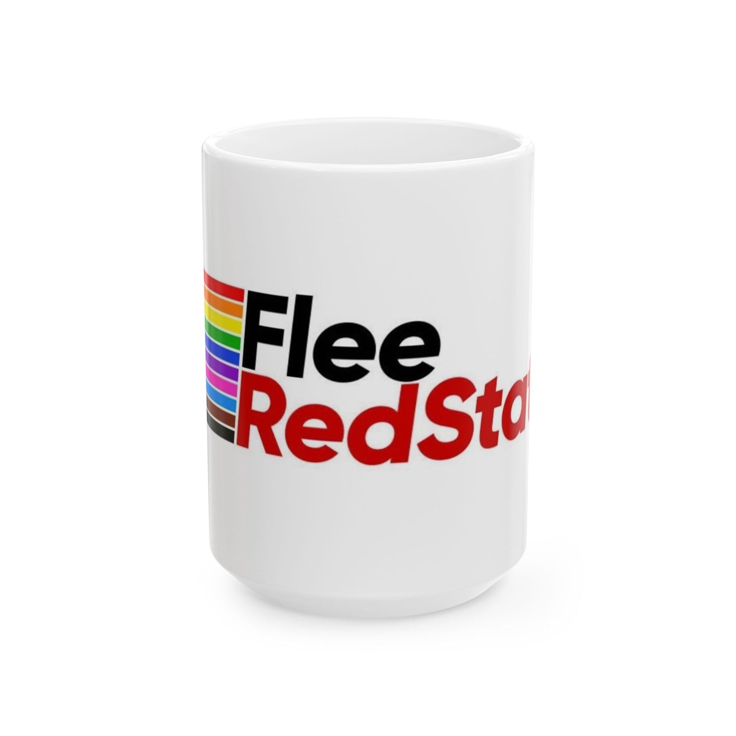 Flee Red States -LGBTQ Pride Ceramic Mug, (11oz, 15oz)