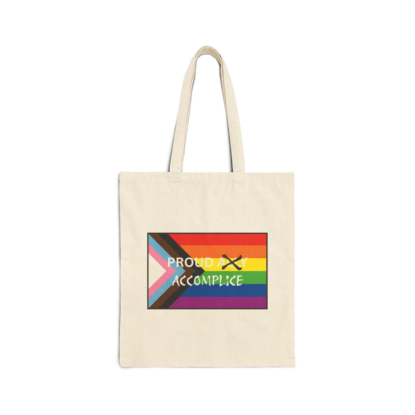 LGBTQ Pride - Proud Accomplice Cotton Canvas Tote Bag | Eco-Friendly Pride Accessory