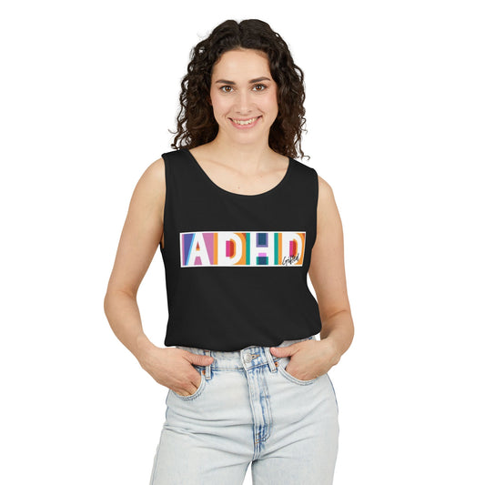ADHD Gifted - Unisex Garment-Dyed Tank Top