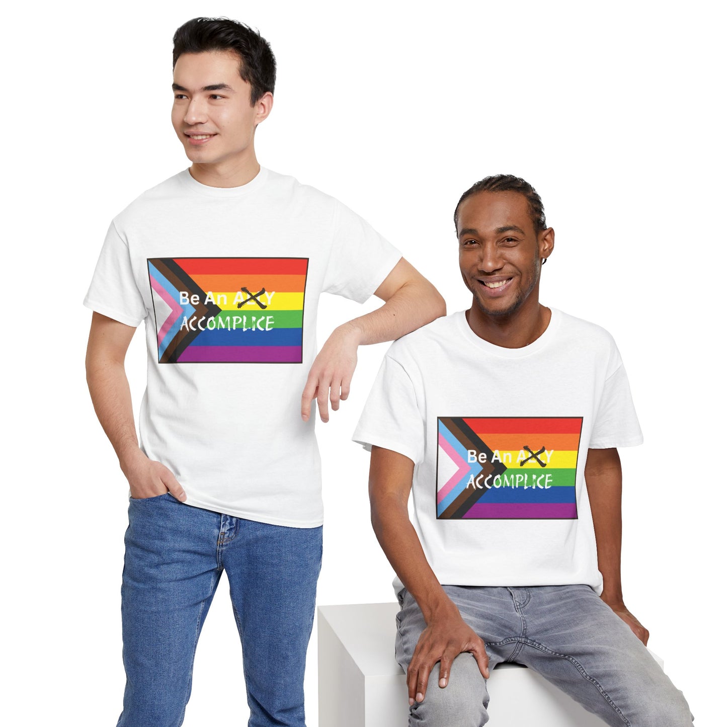 LGBTQ PRIDE Be An Accomplice Unisex Heavy Cotton Tee