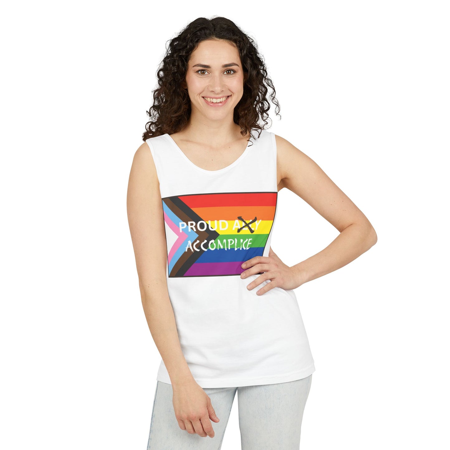LGBTQ PRIDE PROUD Accomplice Unisex Jersey Tank