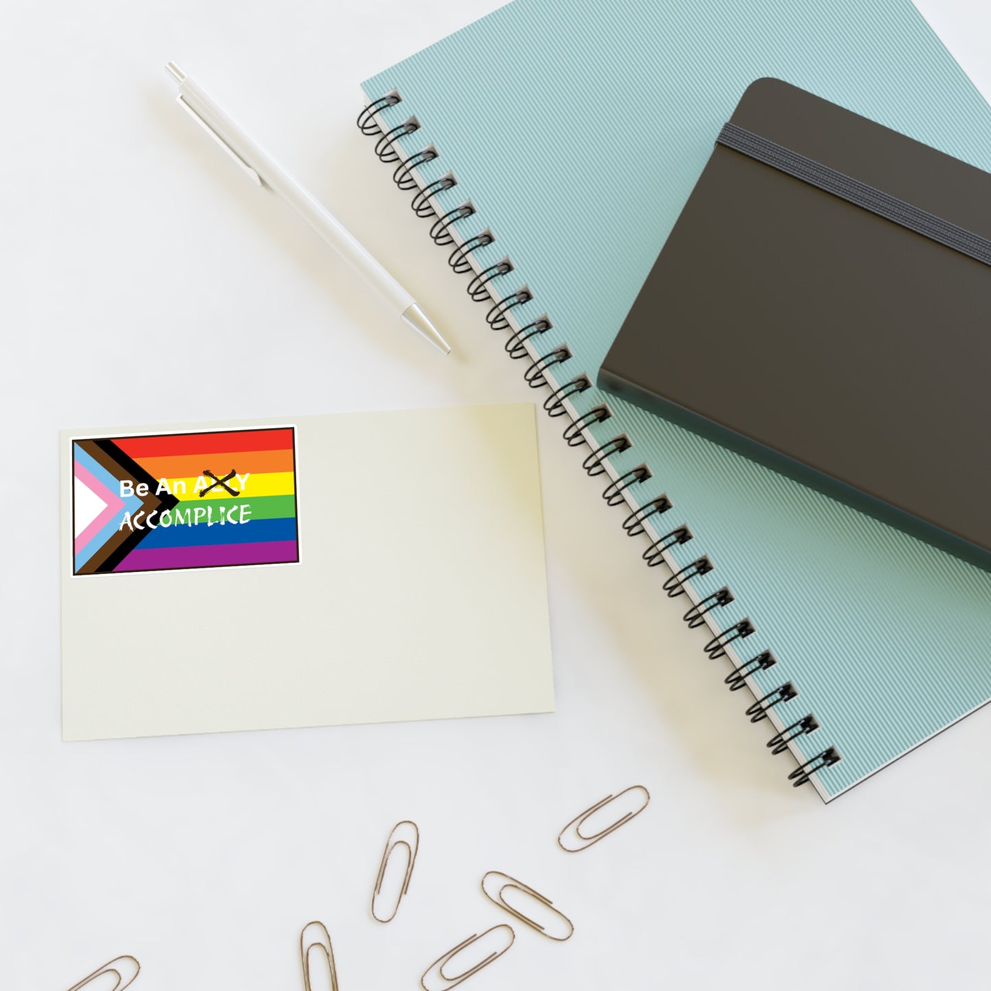 LGBTQ+ Pride Be An Accomplice Sticker Sheets - Be An Accomplice Design