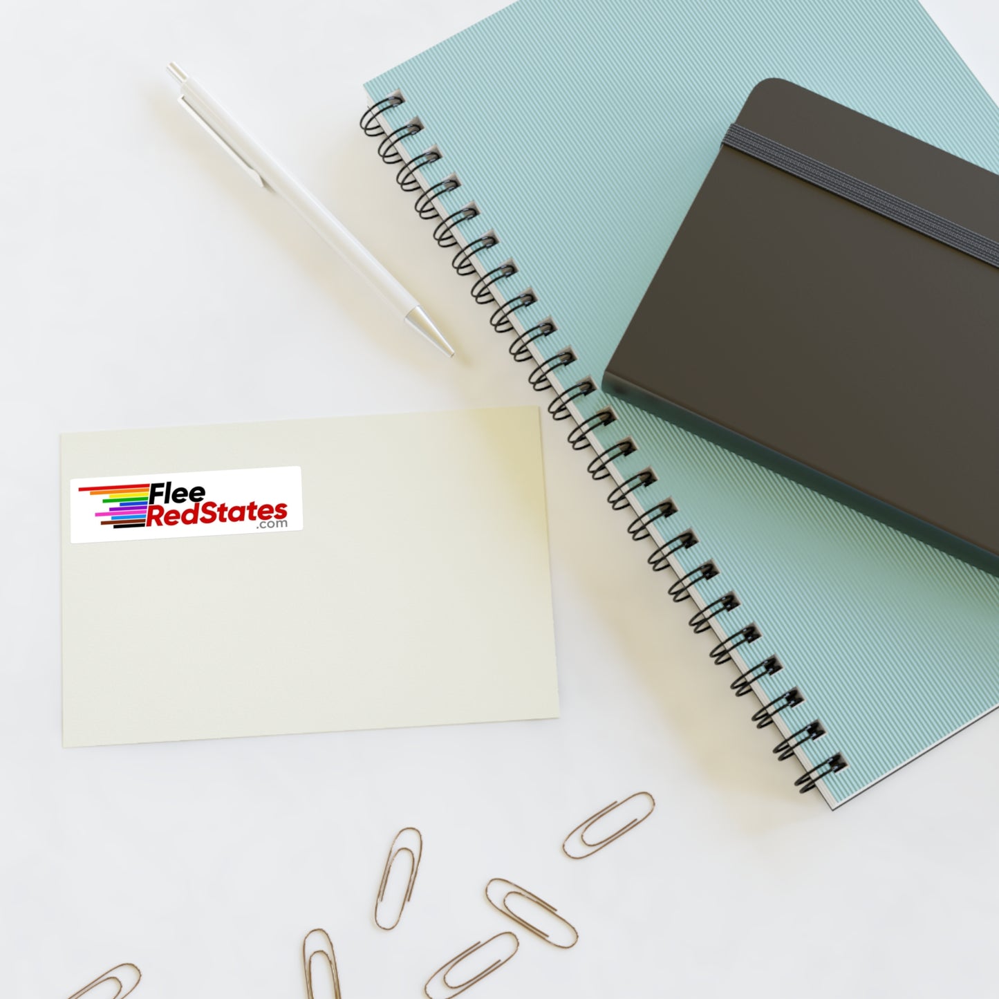 Flee Red States - Proud Sticker Sheet - LGBTQ+ Pride Stickers for Self-Expression