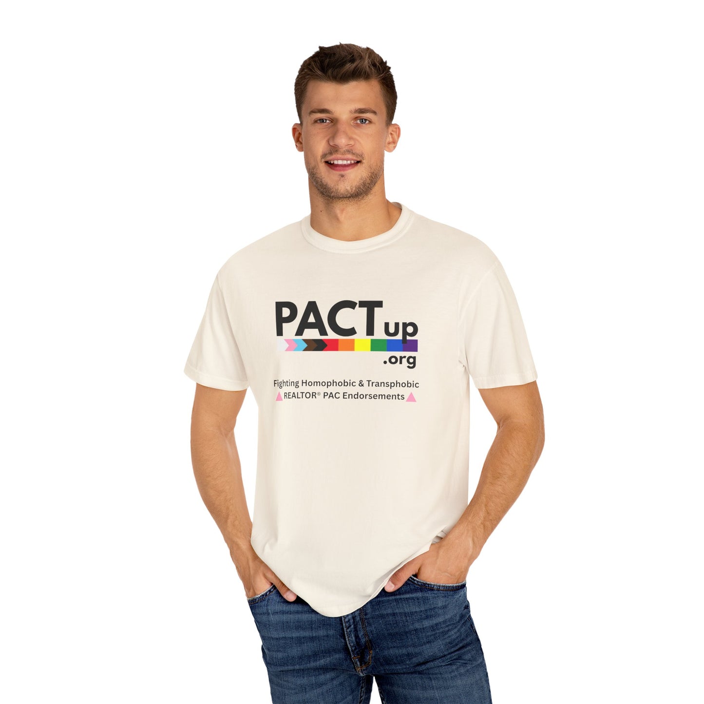 PACT UP - Pride T-Shirt - Unisex Garment-Dyed Tee for LGBTQ+ Advocacy