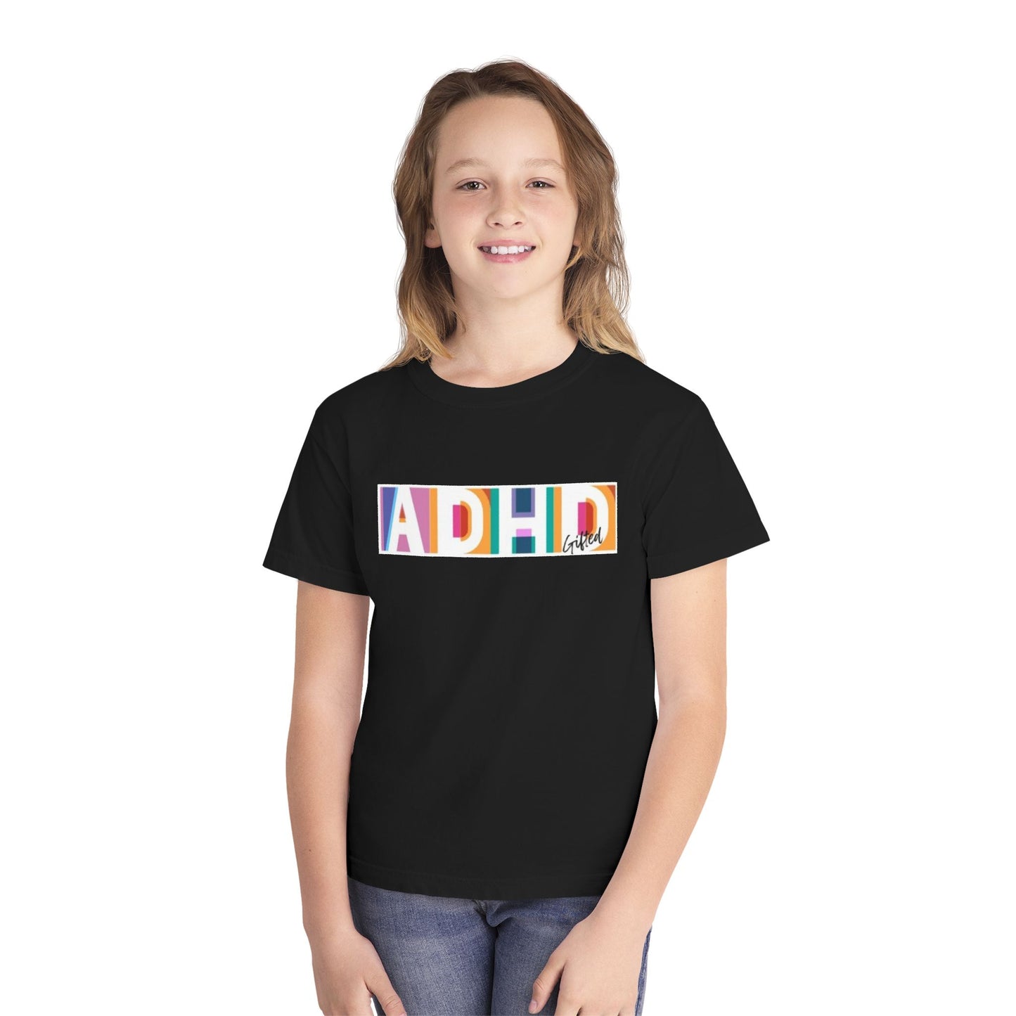 Colorful ADHD Awareness Youth Tee
