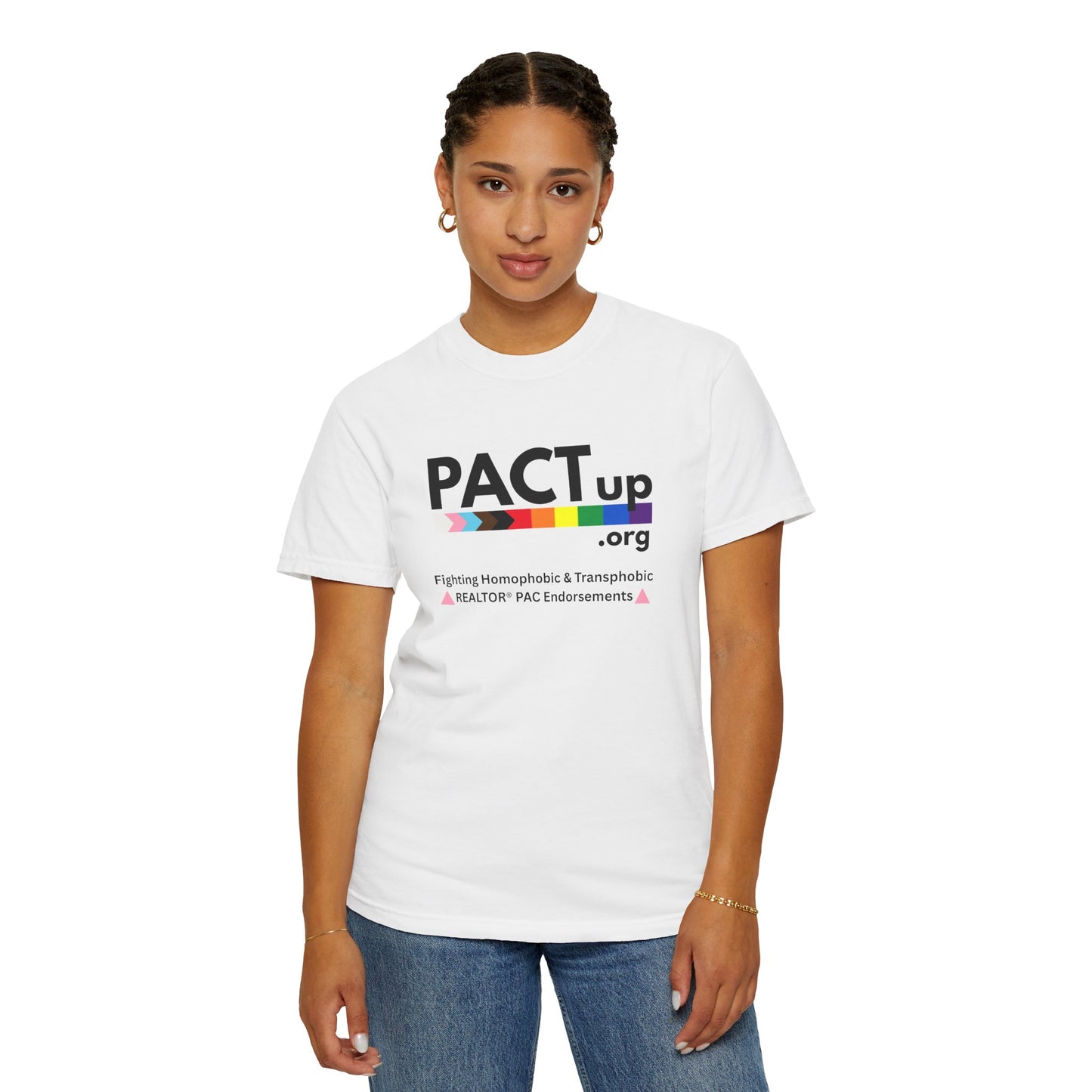PACT UP - Pride T-Shirt - Unisex Garment-Dyed Tee for LGBTQ+ Advocacy