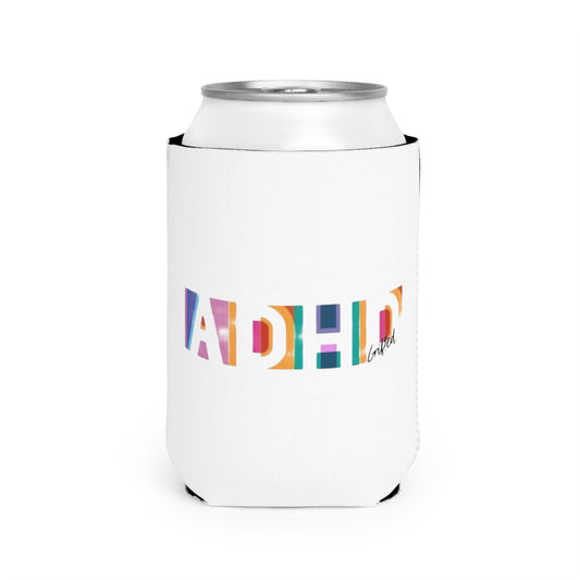 ADHD Gifted Can Cooler Sleeve | LGBTQ+ Pride Drink Holder, Summer Party Accessory, Rally Gear, Fundraiser Favor, Gift for Allies