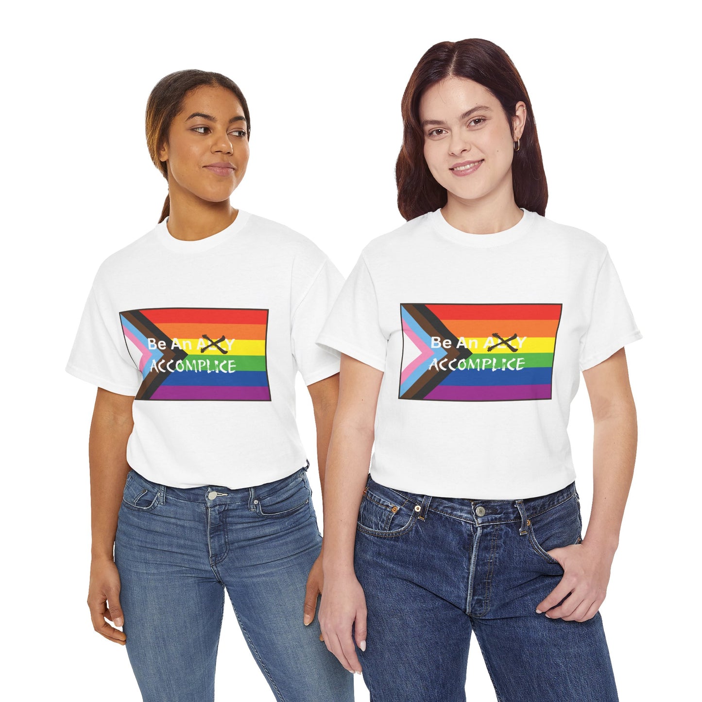 LGBTQ PRIDE Be An Accomplice Unisex Heavy Cotton Tee